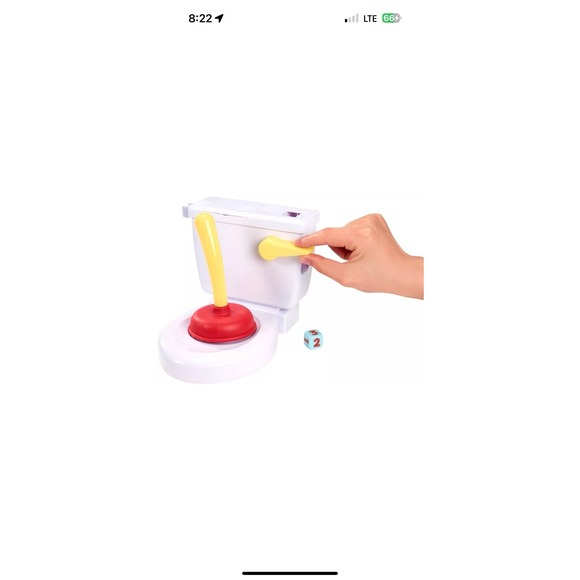 Flushin' Frenzy: Hilarious Family Game with‎ Toilet & Plunger for 2-4 Players - Picture 4 of 16